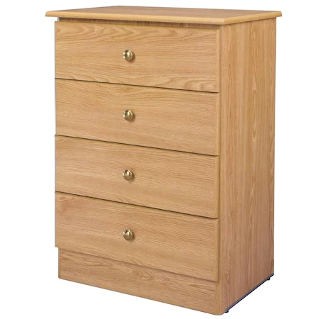 4 Drawer Chest with Brass Hardware